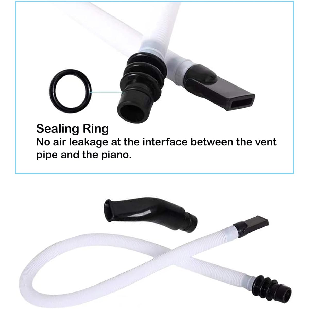Melodica Tube 53cm Length 16mm Plastic Flexible Melodica Pianica Tube Mouthpiece for Musical Instrument Organ Harmonica