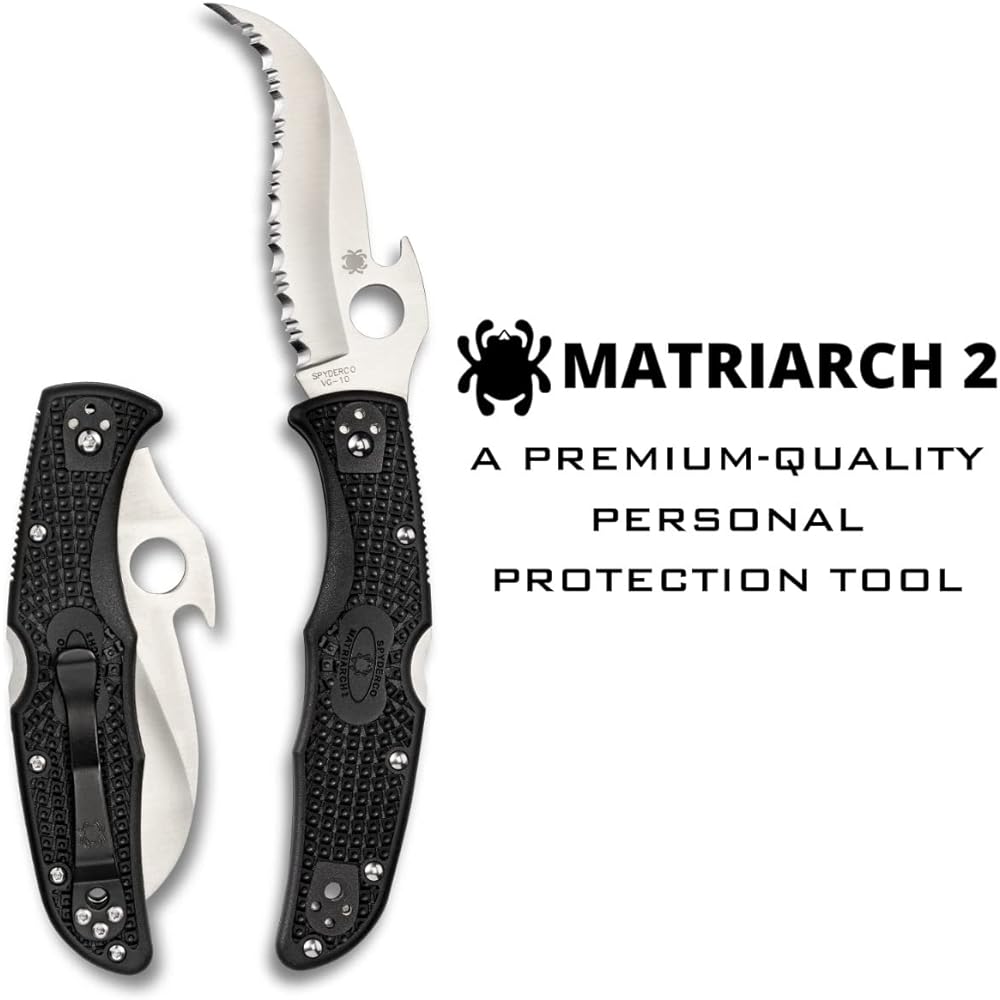 Spyderco Matriarch 2 Wave C12SBK2W Black 213mm