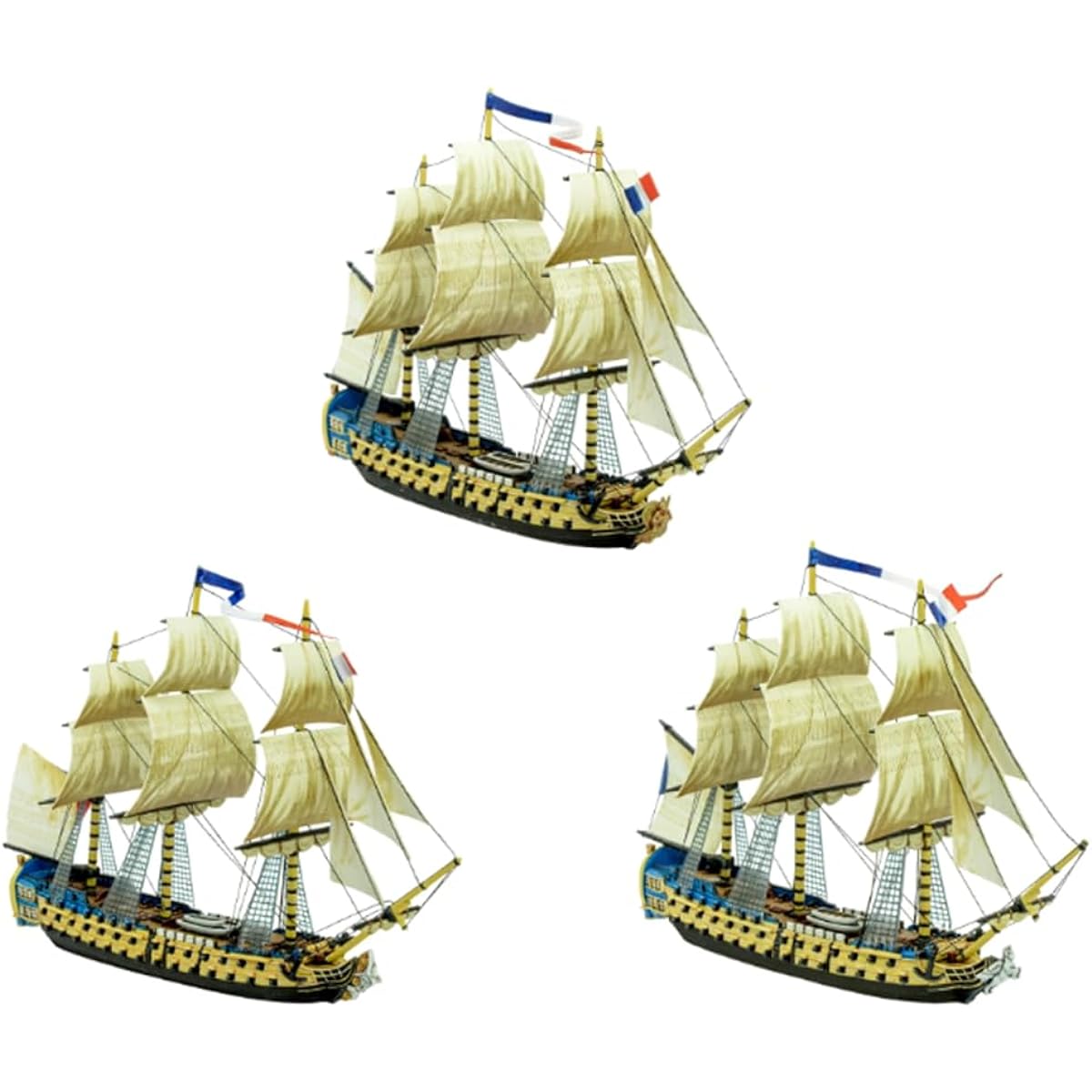WarLord Black Seas Age of Sails French Navy 3rd Rates of Renown Black Sea Table Top Ship Combat War Game 792012002 Unpainted
