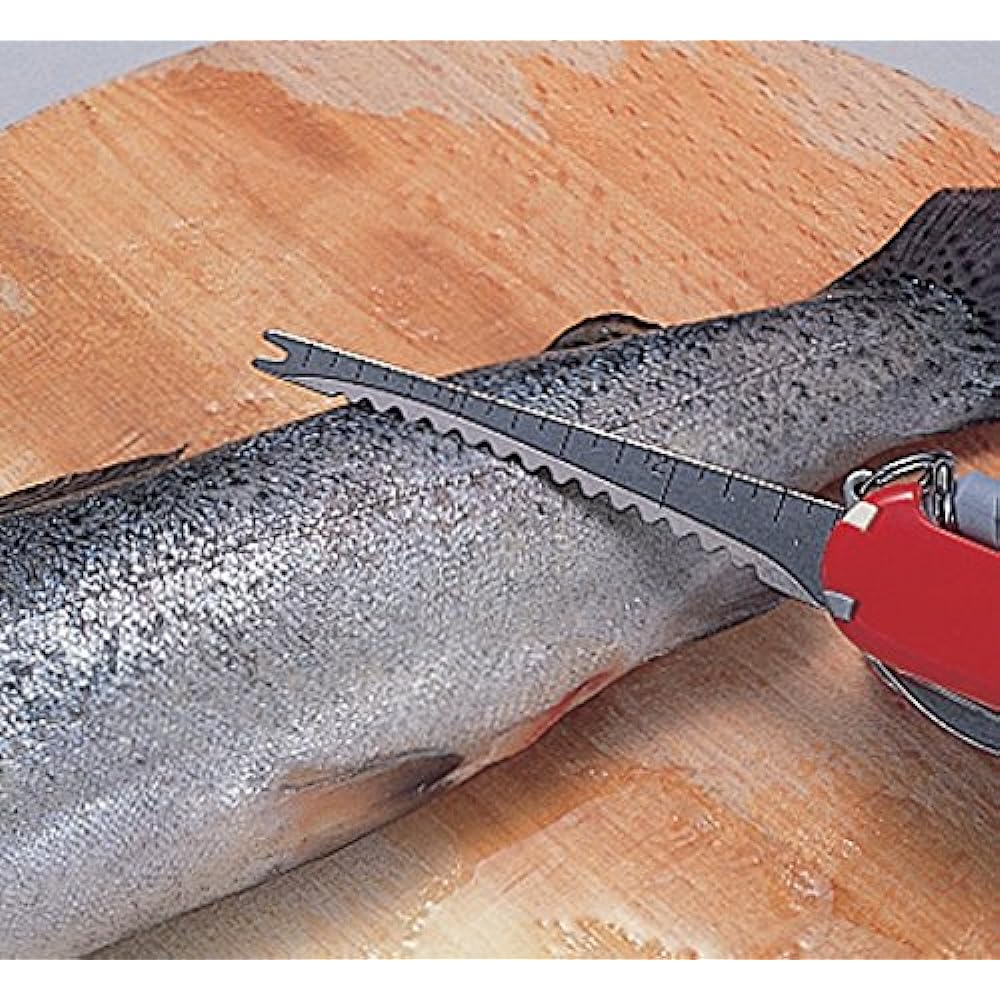 VICTORINOX Angler Multifunctional Knife Fishing Camping Pliers with Peel Remover and Scale Remover Swiss Made Multi Tool with 19 Functions [Domestic Genuine Product with Warranty] 1.3653.72