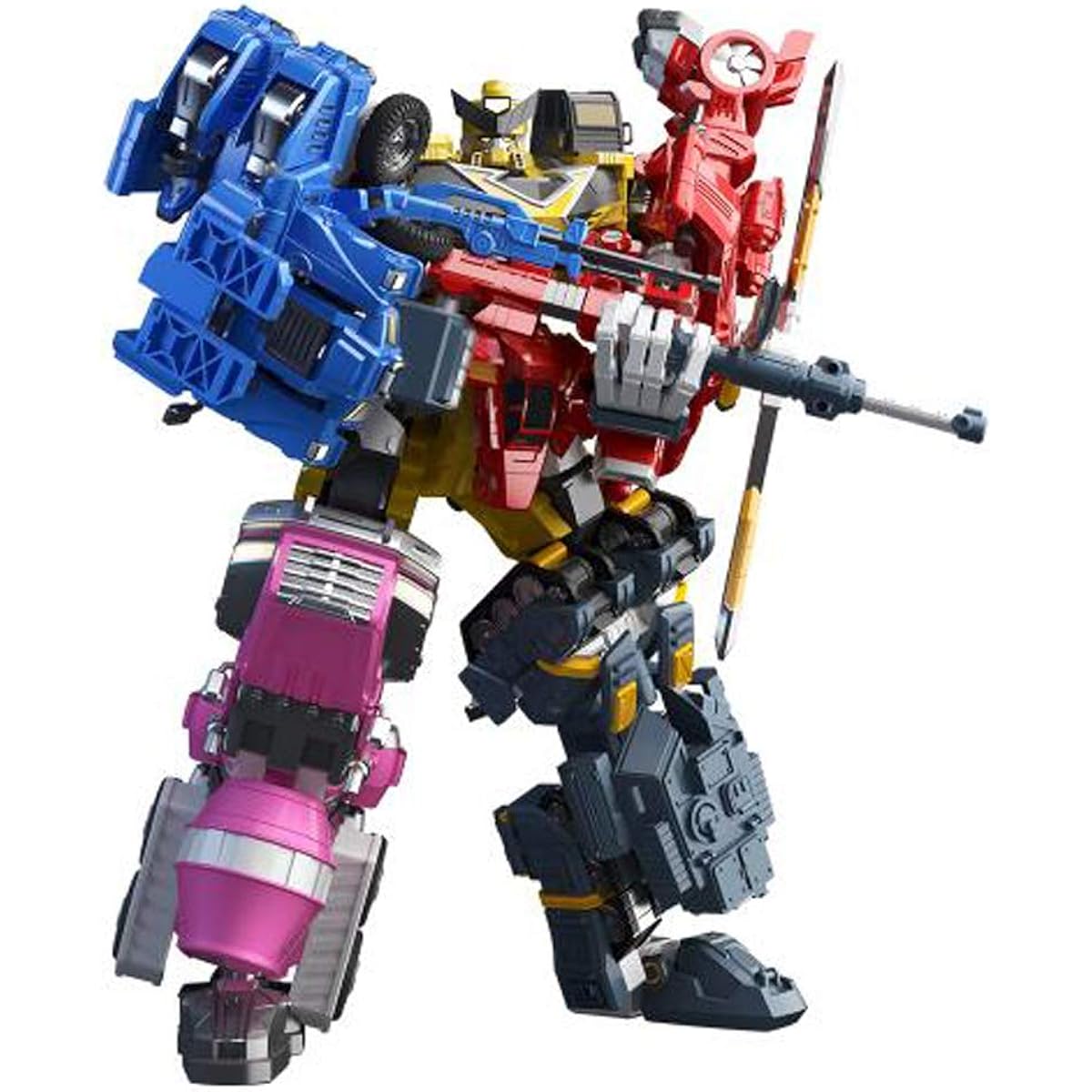 Toy Transforming Robot Mini Special Forces Five-Human Armor 5-piece Combined Giant Robot Set of 5 (Color shown)