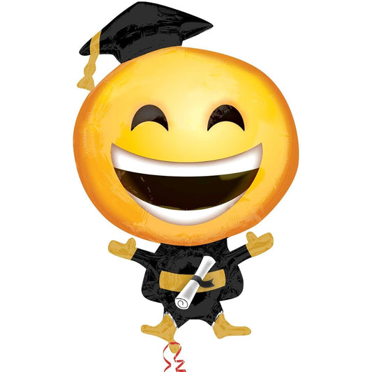 Amscan 3494501 24 x 35-inch Grad Emoticon Super Shape Foil Balloon