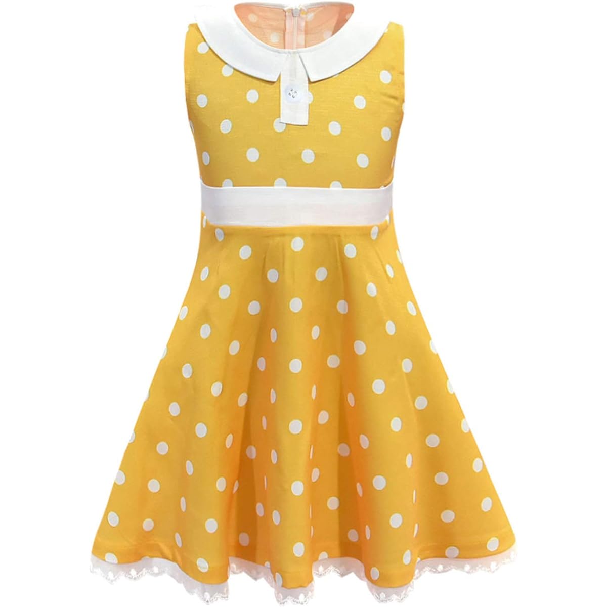 Werycos Girls Yellow Dress Toddler Halloween Cosplay Costume