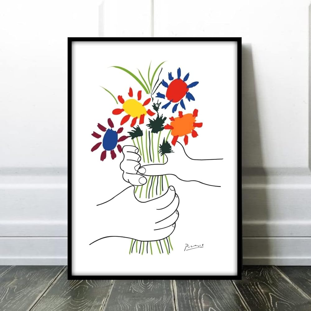 Pablo Picasso Hand holding a bouquet (B2 size (no frame))