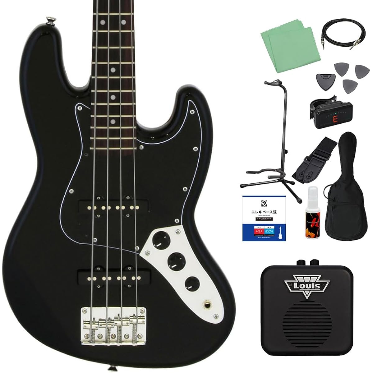 LEGEND LJB-MINI Black Bass Beginner 12-piece Set [Mini Amp Included] Mini Size Legend