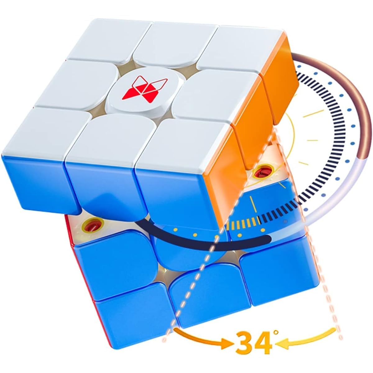 HELLOCUBE QY X Man Tornado V3 M - 2022 Magnetic Speed Cube 3x3 Stickerless - Pioneer MagLev Speed Cube