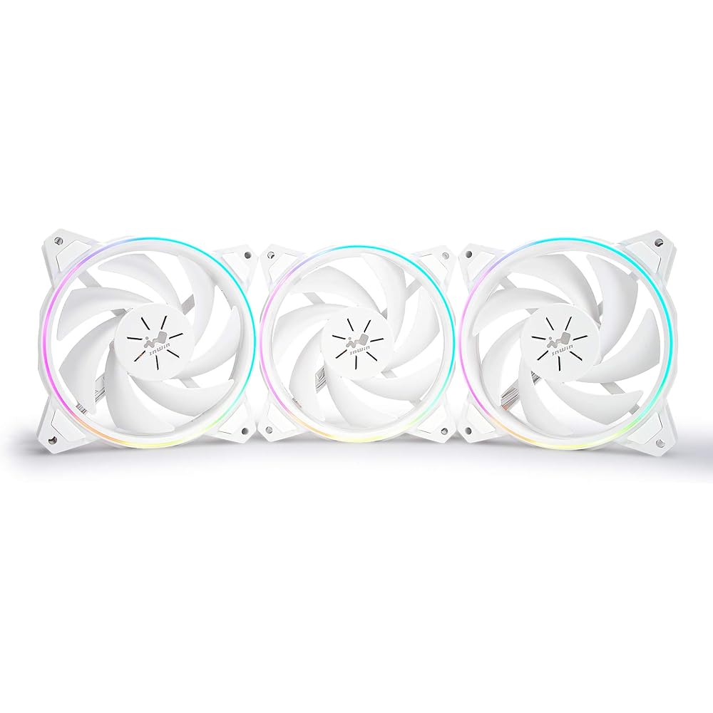IN WIN INWIN 120mm ARGB Compatible PC Case Fan Set of 3 Sirius Pure [FN-ASP120-3PK] for Desktop