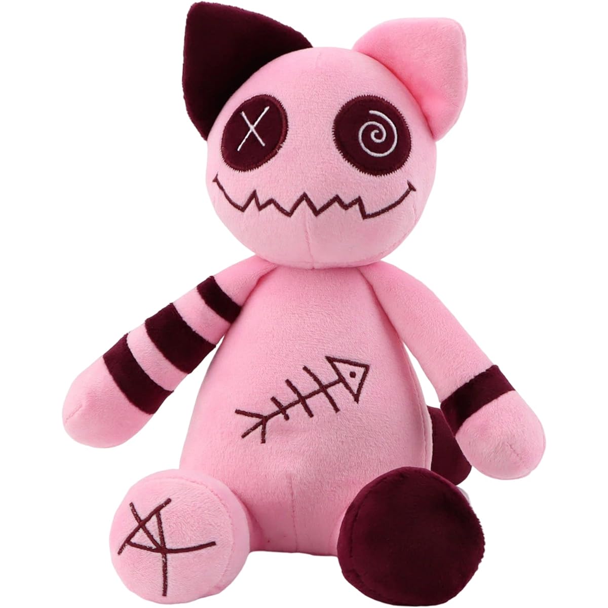 Bilibang Zombie Cat Plush Toy Zombie Plush Toy Soft Cat Stuffed Animal Doll Pink Stuffed Toy Adorable Cat Stuffed Animal Toy for Kids (Zombie Cat Stuffed Toy)
