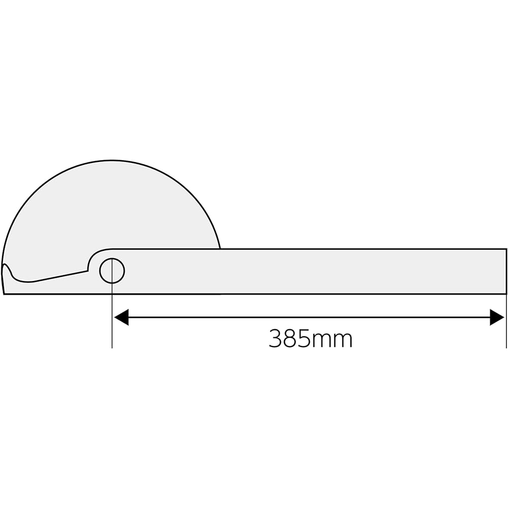 Shinwa Sokutei Protractor Diameter 210 1 Pole with 30cm Scale No.300 Silver 62898