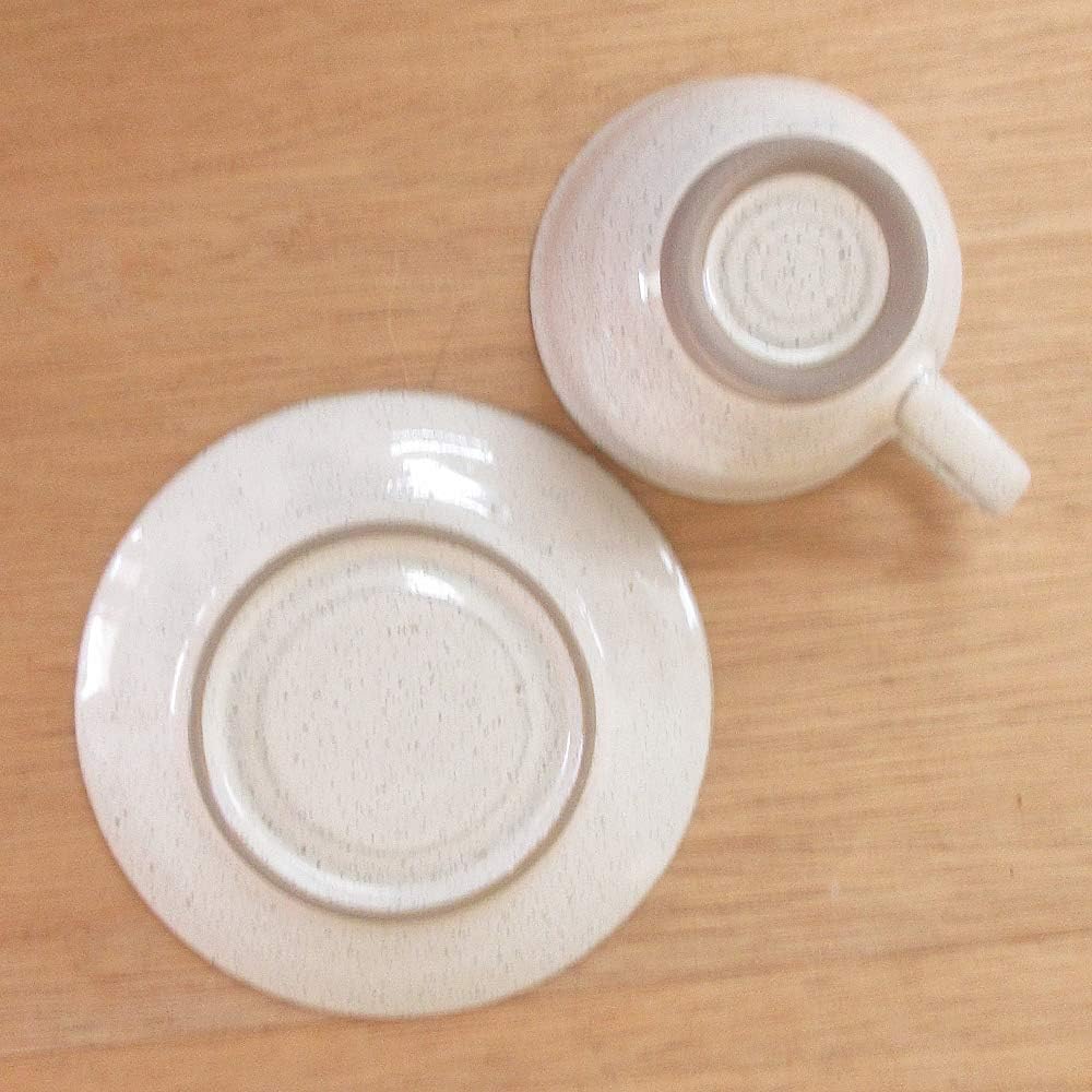Coffee cup saucer Hakuun 5 customer set Japanese pottery commercial use Mino ware