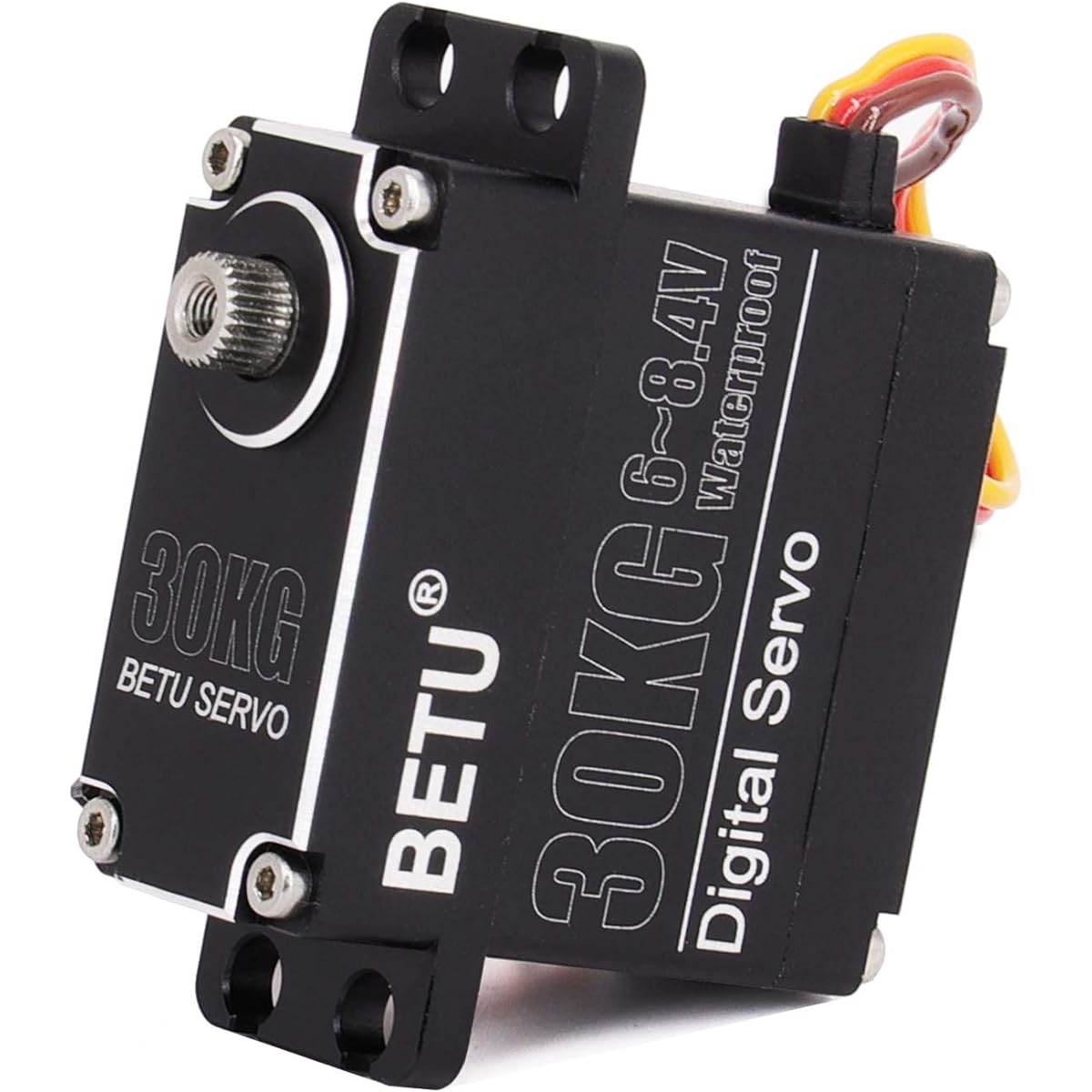 BETU 30kg Waterpoof Servo RC Car Servo Full Aluminum Case and Stainless Steel Gear High Torque Servo Compatible with 1/6, 1/8, 1/10, 1/12 RC Car/Robot/Boat