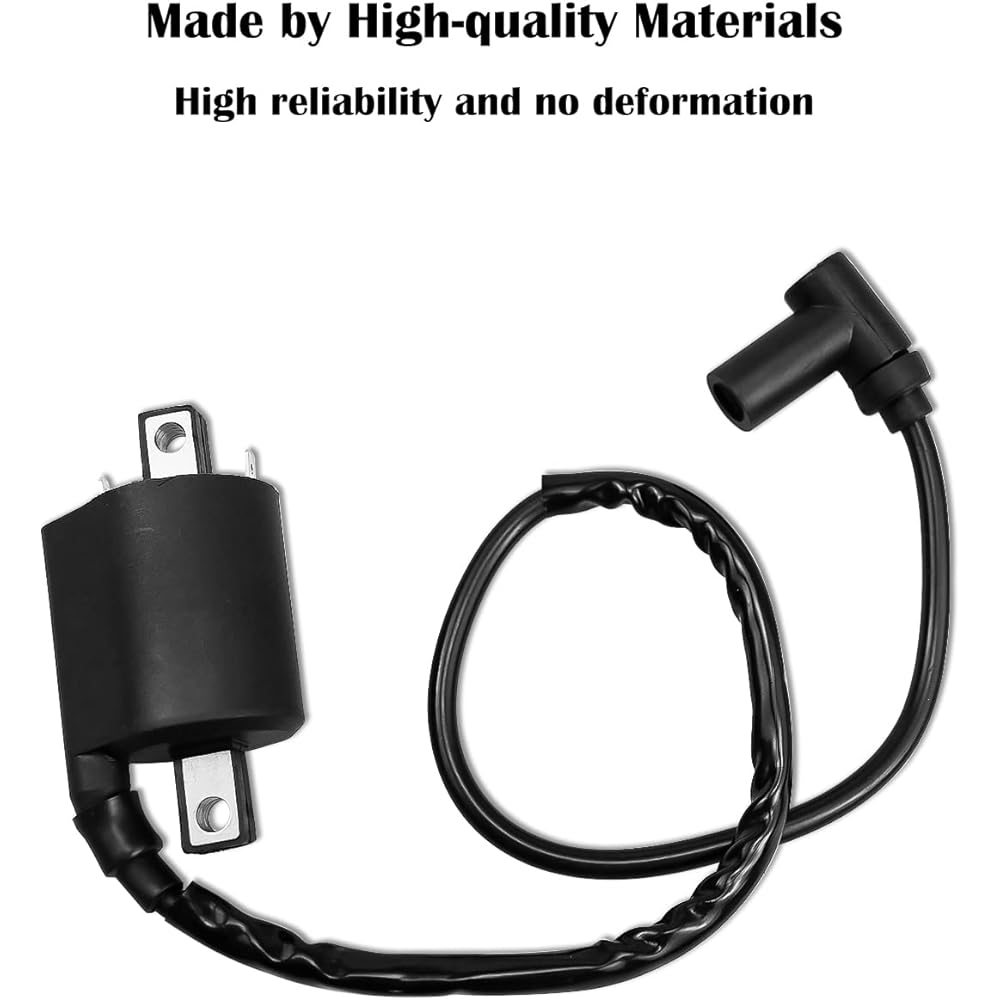 TIKSCIENCE Ignition Coil and Spark Plug for Yamaha Gas Golf Cart G2 G5 G8 G9 G11 G14 1985-1996 J38-82310-20-00 Replacement