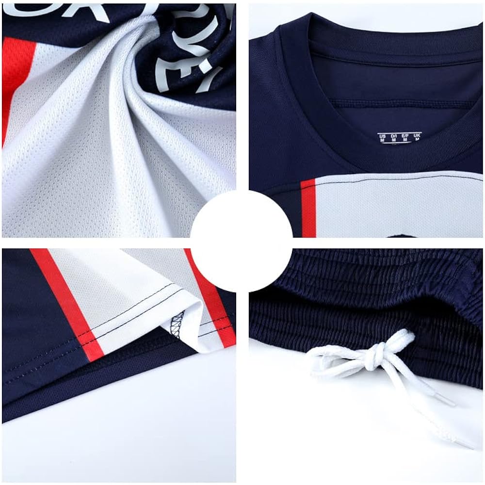 [kaka&nyunyu] Soccer Uniform 22-23 PSG Paris Saint-Germain Messi Children Adult Uniform Number Practice Wear Breathable Quick Dry Present Junior Replica Jersey