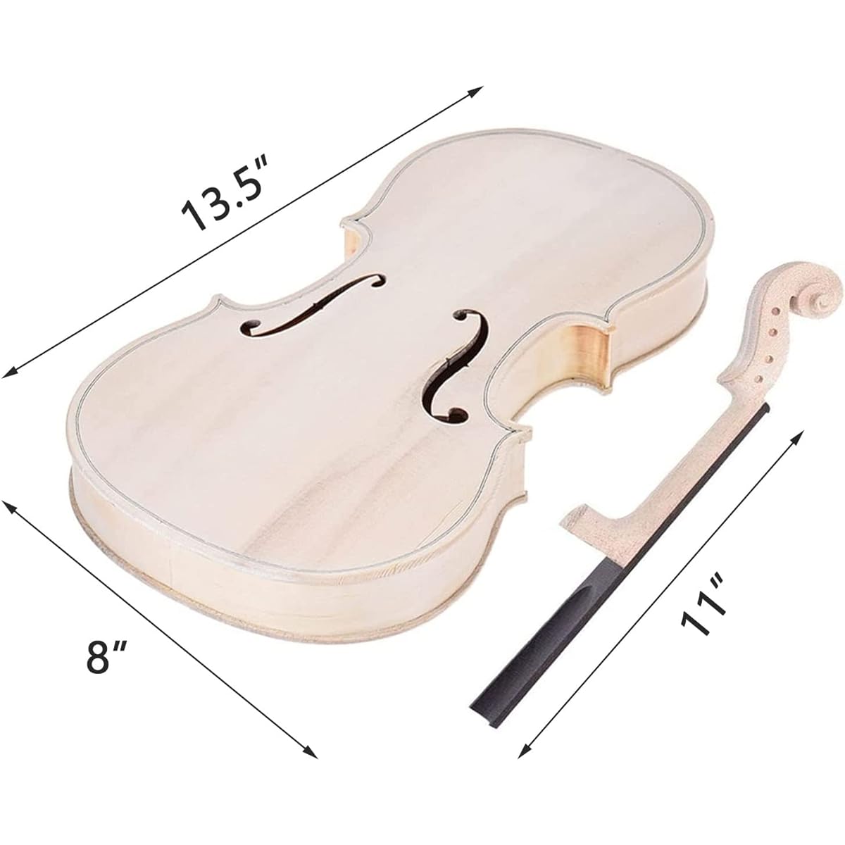 TUOREN 4/4 Violin DIY Kit Build Your Own Violin Fiddle Kit Full Size Violin Basswood with Complete Parts & Accessories Gift for Kids Students Beginners