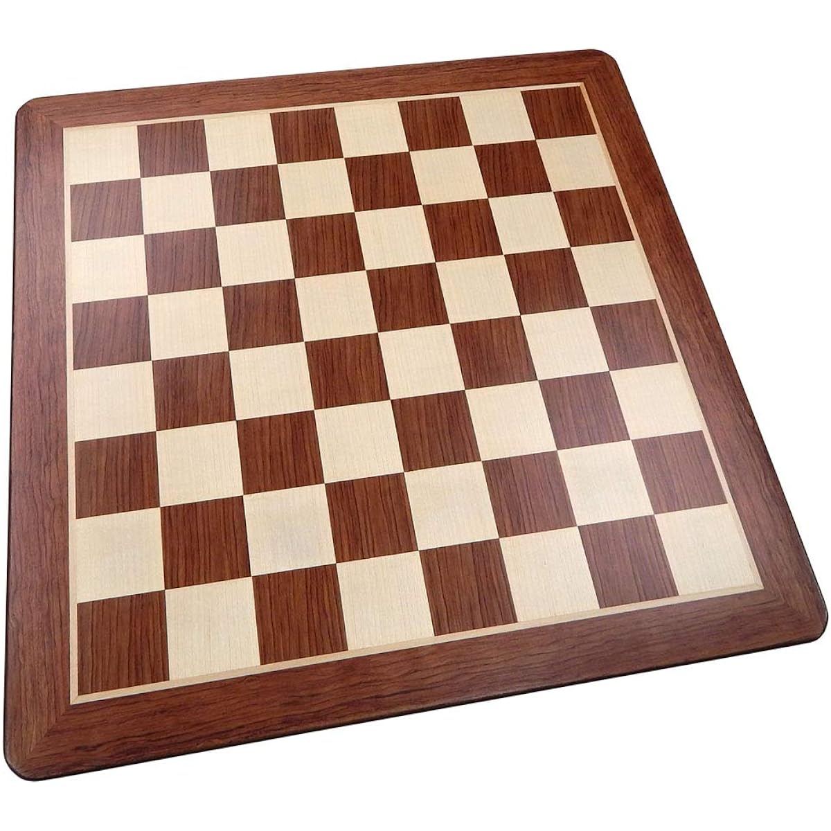 Templeton Round Corner Chess Board with Padauk Wood Inlay, Extra Large 19" x 19" Chess Board Only