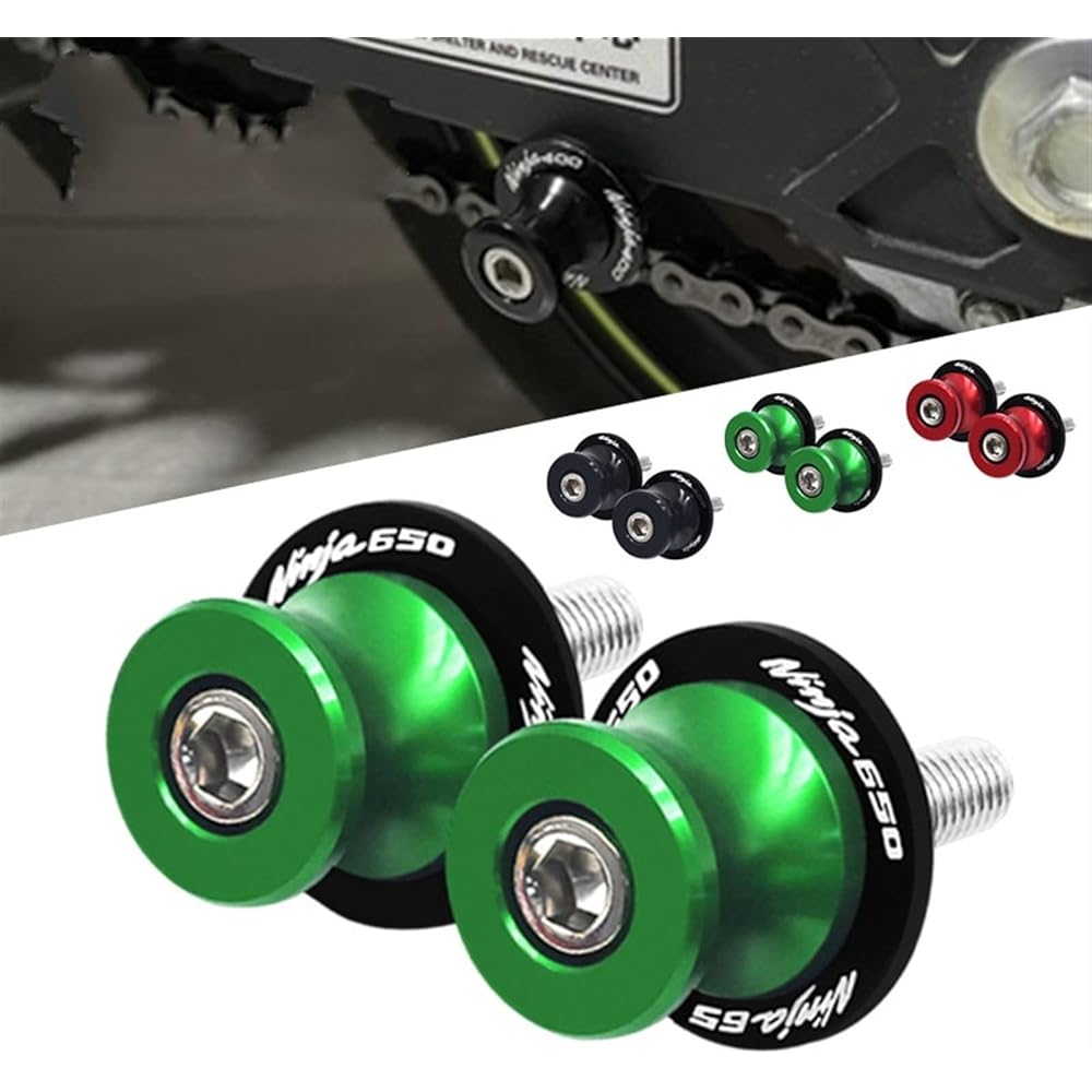 DOOREX 8mm Motorcycle Aluminum Swingarm Spool Slider CNC Stand Screw Accessories Kawasaki NINJA400 Ninja400 Ninja 400 2018-2021 Swingarm Slider Spool (Size: A Red)