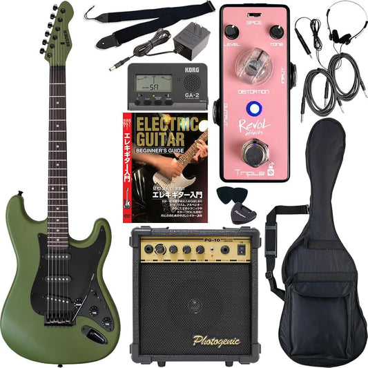 SELDER Electric Guitar Stratocaster Type ST-16/AMG Sakura Musical Instruments Original Revol effects Effector Introductory Set [Distortion Triple D/EDS-03]