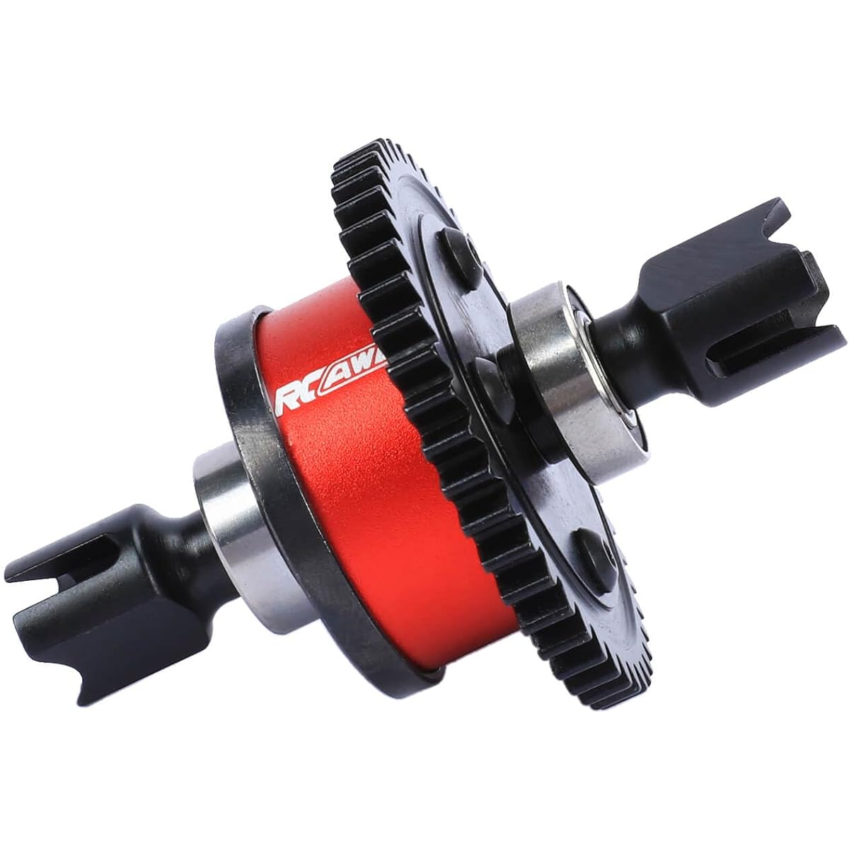 RCAWD Aluminum Alloy Center Differential Set, 46T Arrma 1/7 1/8 6s Felony Fireteam Infraction Limitless Mojave Karton Notorious Outcast Talion TLR Tuned Typhon Exb RTR Hopups Upgrade Parts (Black)