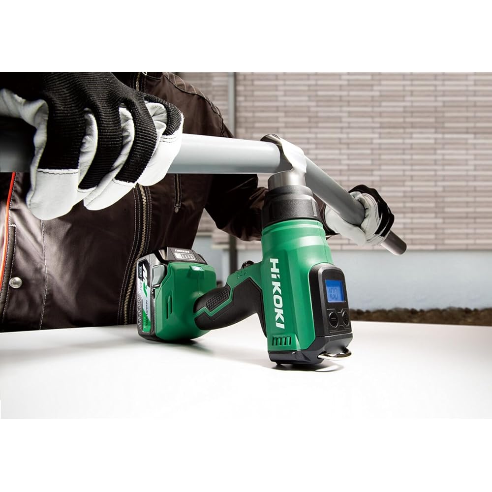 HiKOKI 18V cordless heat gun, temperature adjustable, air volume switching function, 3 types of nozzles, storage battery and charger sold separately, case included, RH18DA(NNP)