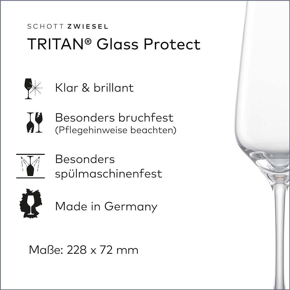 Schott Zwiesel Champagne Glass Clear 235ml FINE Sparkling EP 113761 6 pieces