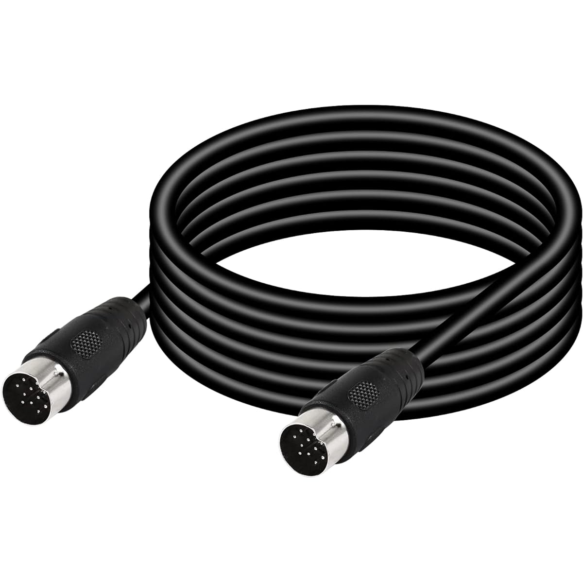 CERRXIAN DIN 13 Pin Male to Male Electrical Signal Control Cable UL2919 OD9.0MM 13 Pin Extension Cable (M-M) (3m Black)