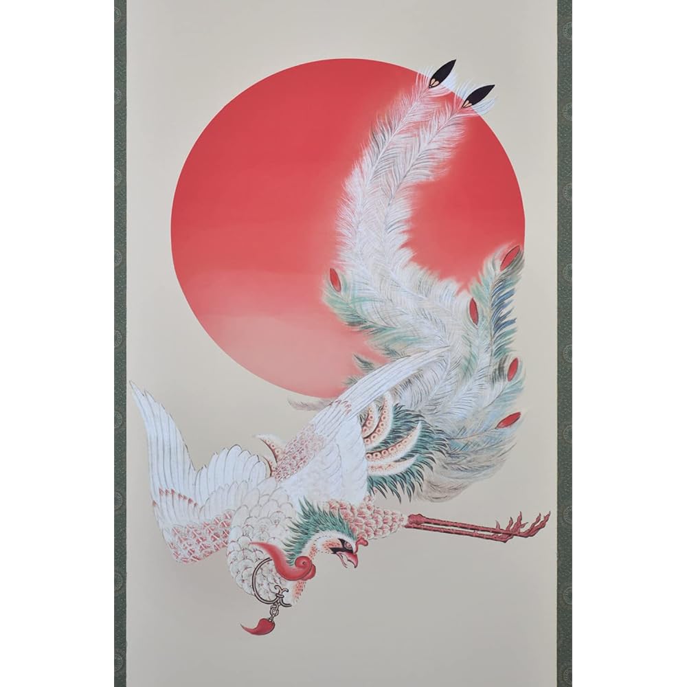 Hare no Machi Gallery Hanging Scroll, Sunrise Phoenix, Ito Jakuchu, Shakugo, Width 54.5 x Height 190cm, Reproduction of a masterpiece owned by the Museum of Fine Arts, Boston