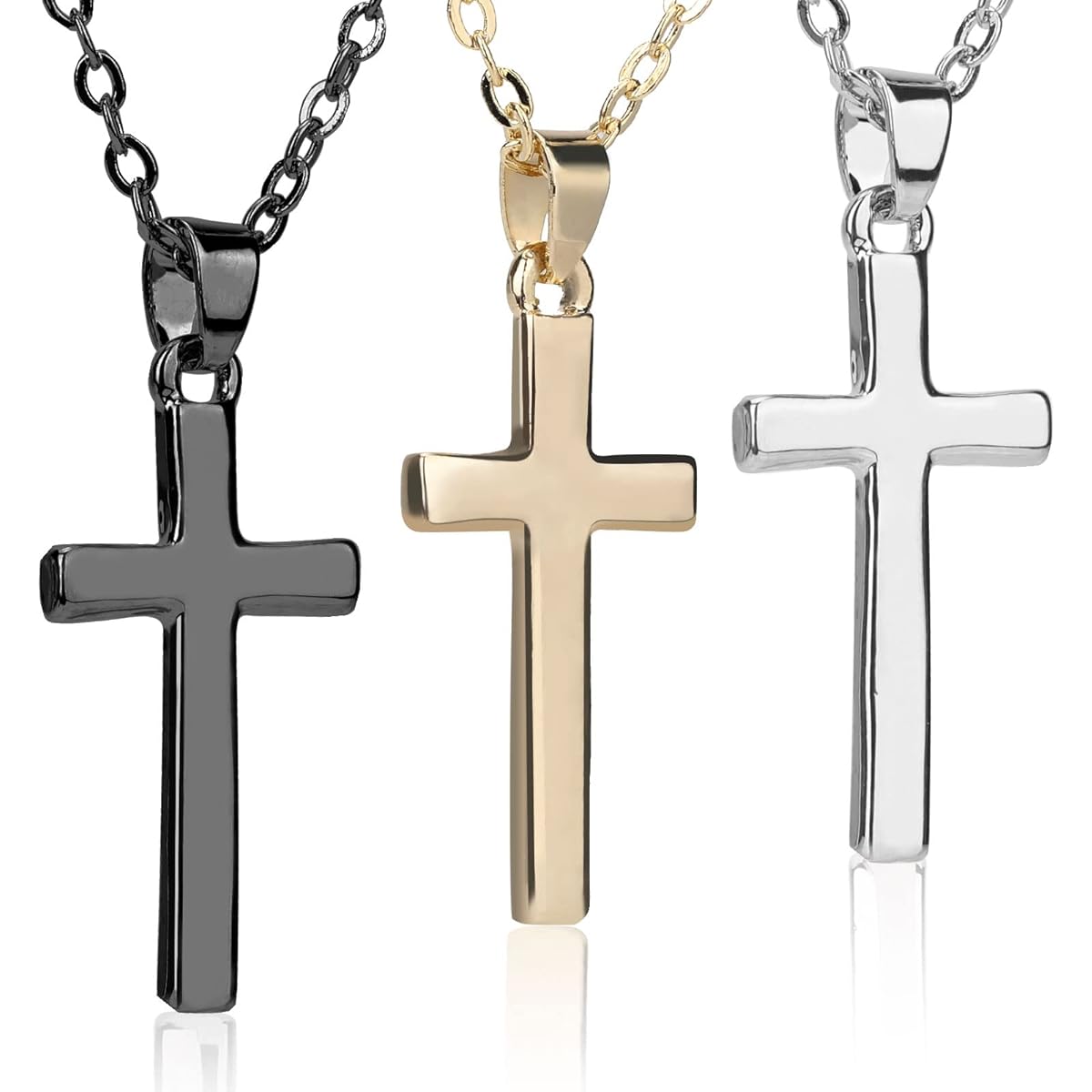Cross Necklace, Gold Plated, No Precious Stones
