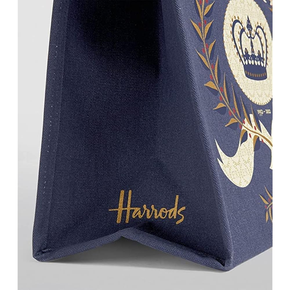 [UK only] Genuine London store Harrods Platinum Jubilee 2022 Queen's Platinum Jubilee Shopper Bag Navy