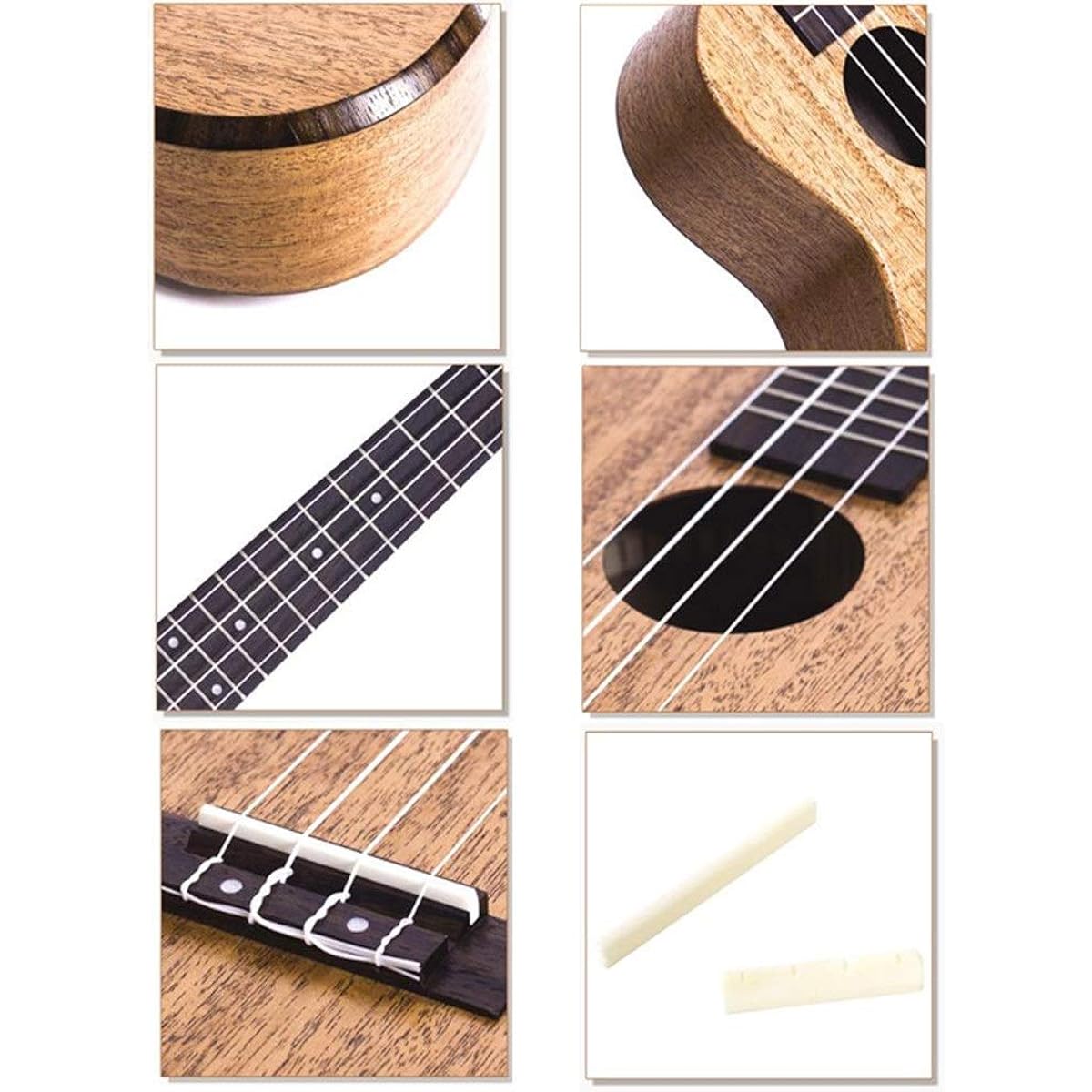 Ukulele Mahogany Wood 24 Inch Concert Ukulele Hawaii Kids Guitar Uke with Gig Bag for Kids Students Beginners with Ukulele Bag (Color: Wood, Size: 24 inches)