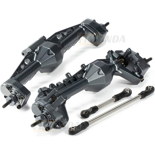 Aluminum Offset Portal Axle with Adjustable Upper Link Mount for 1/10 RC Car Crawler SCX10 III AR45P Rock Buggy LCG Cheetah Rig (SCX10 III Axle G)