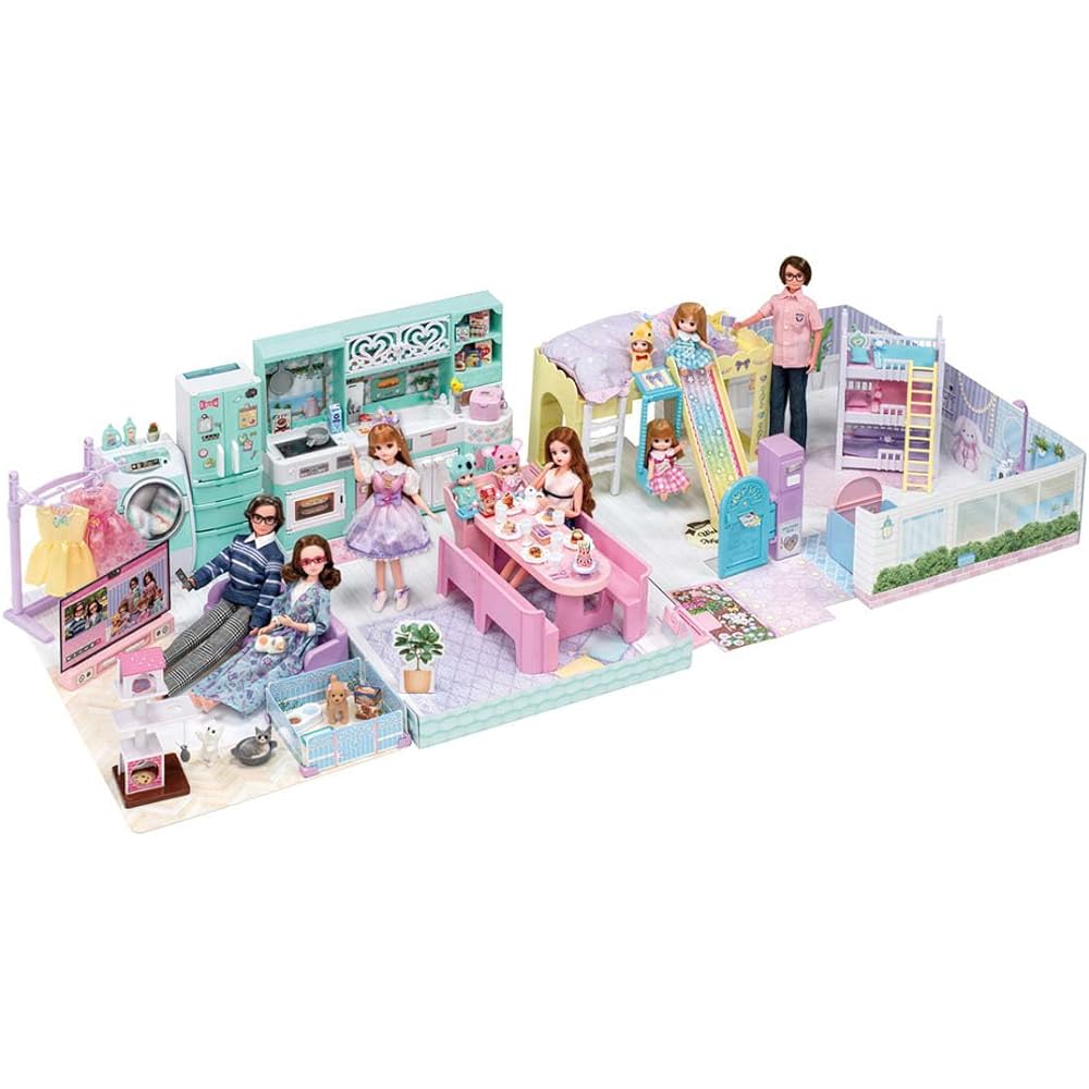 Licca-chan La Maison + Kitchen set with swing and slide
