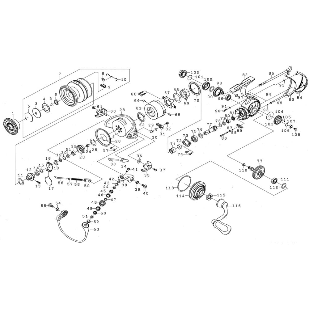 DAIWA Genuine Parts 21 Rubias Airity FC LT1000S-P Spool (2-10) Part Number: 7 Part Code: 128E16