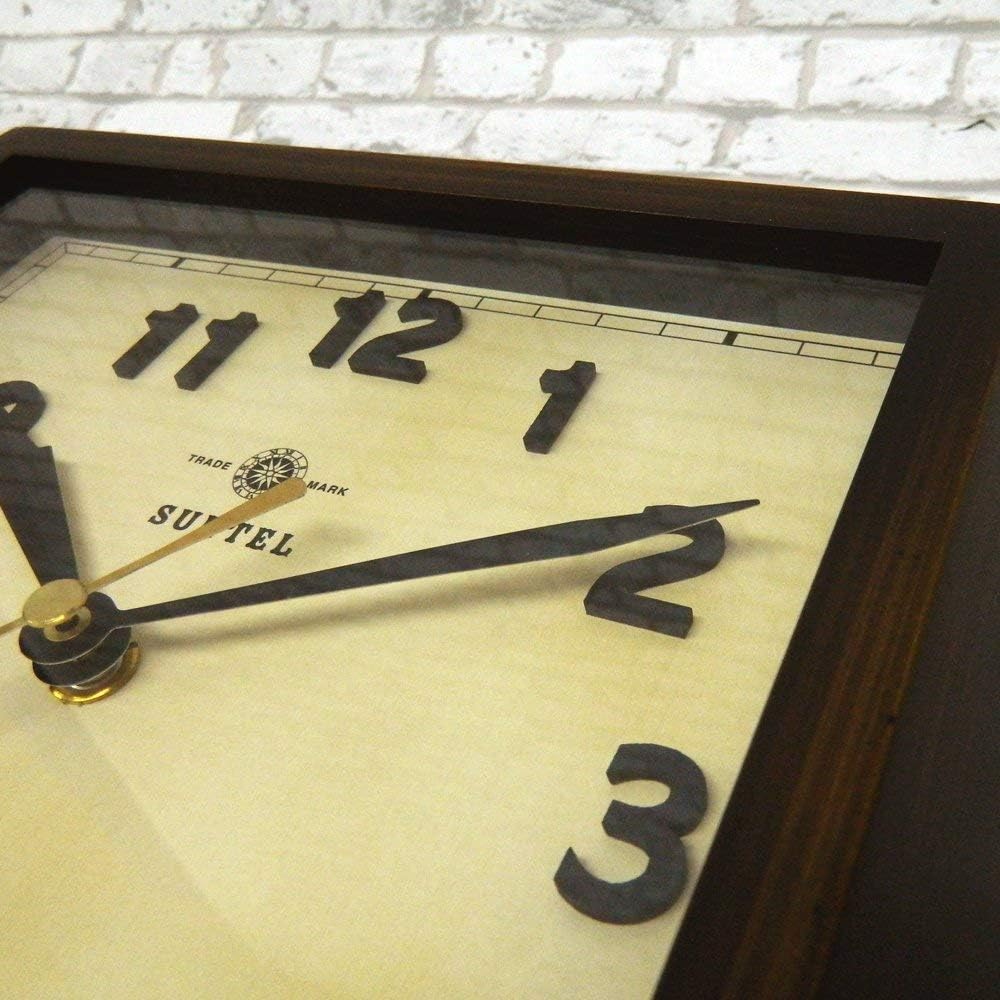 Santel Wall Clock Antique 250 x 250 x 45mm Square Radio Controlled Wall Clock Antique DQL696AN