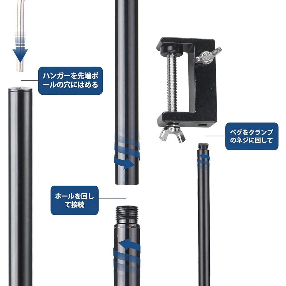 Lantern stand holder, pole lantern hanger, compact, lightweight, clamp type, push-in type, dual use, convenient to carry, easy to assemble, outdoor, camping supplies, picnic, storage bag included