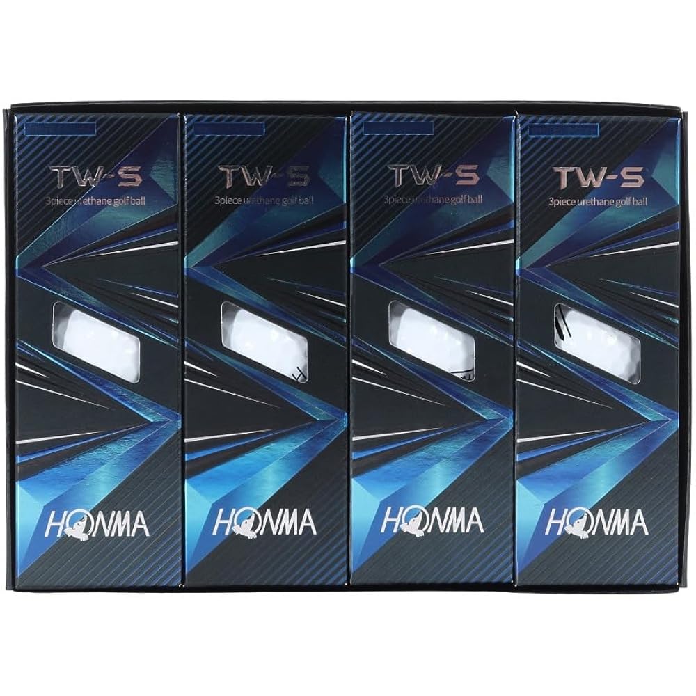 Honma Golf Ball TW-X TW-S 2021 1 Dozen 12 Balls White Yellow 3 Piece Tour Spin Distance TOUR WORLD Honma HONMA/TW-S_2021/White