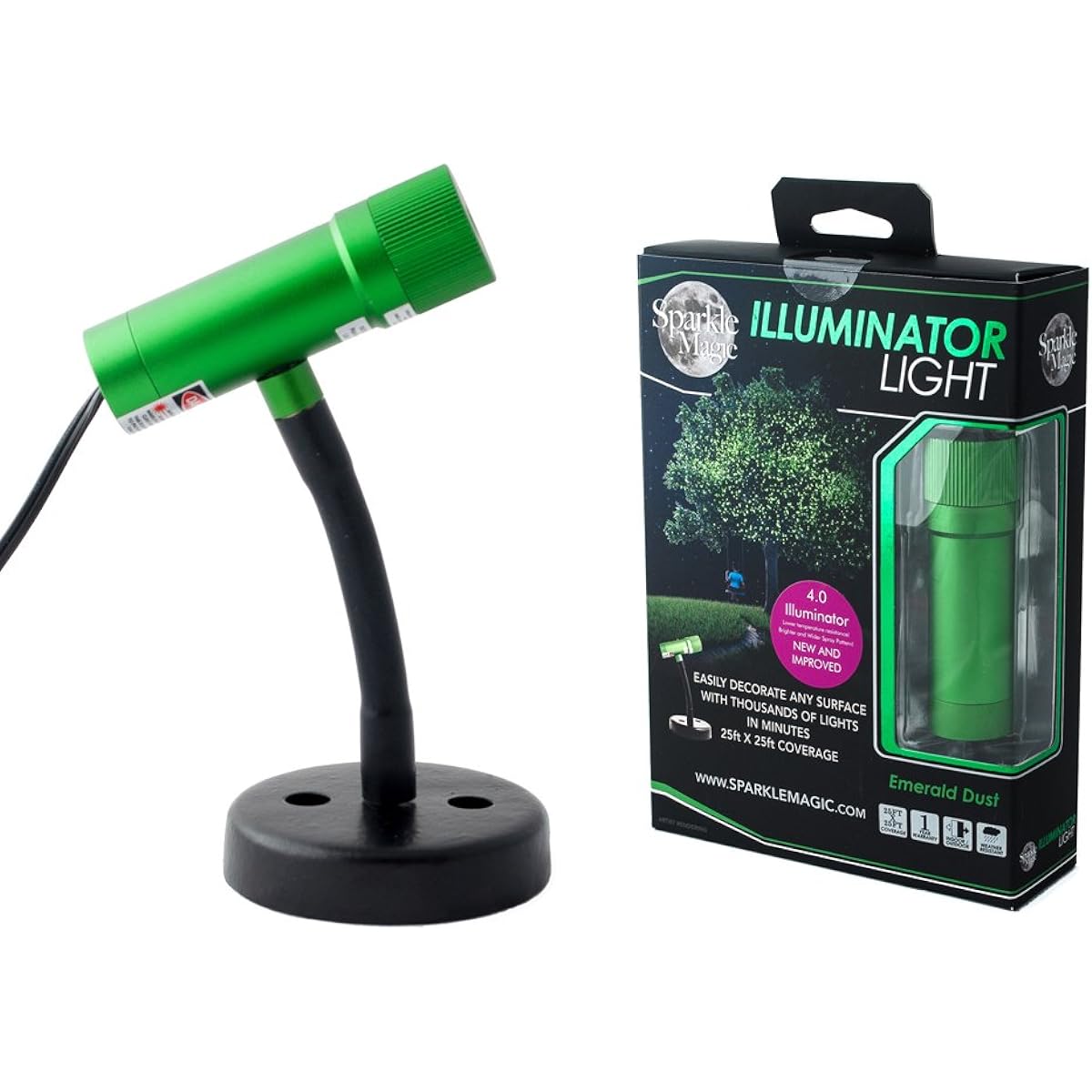 Sparkle Magic Emerald Dust (Green) Illuminator Laser Light 4.0 Series (GLI4) Landscape Laser Light Christmas Laser Light