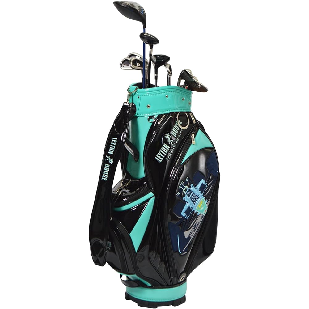 LEYTON HOUSE Golf Caddy Bag Men's Women's Waterproof Sports Caddy Bag Enamel LEYTON HOUSE Cart LEG-220 Completely Original Glasgow Synthetic Leather Nameplate Included