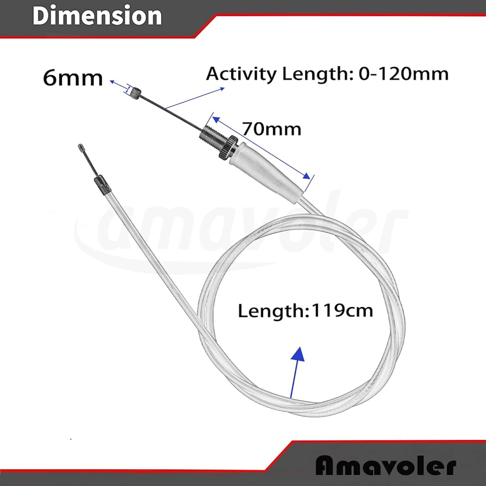 amavoler Throttle Cable 50inch 127cm Universal Fit Coleman CT200U Mini Bike Mini Baja MB165 196cc MB200 200cc Pit Bike Heat Warrior CT200U MBX10 MBX11 MBX12 79cc 79.5cc. (Blue)