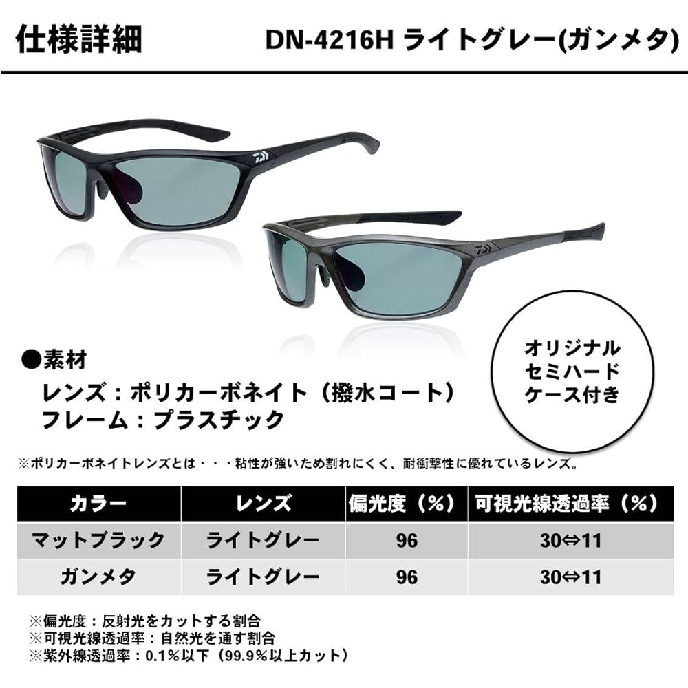 DAIWA Polycarbonate Color Changing Polarized Glasses DN-4216H Various