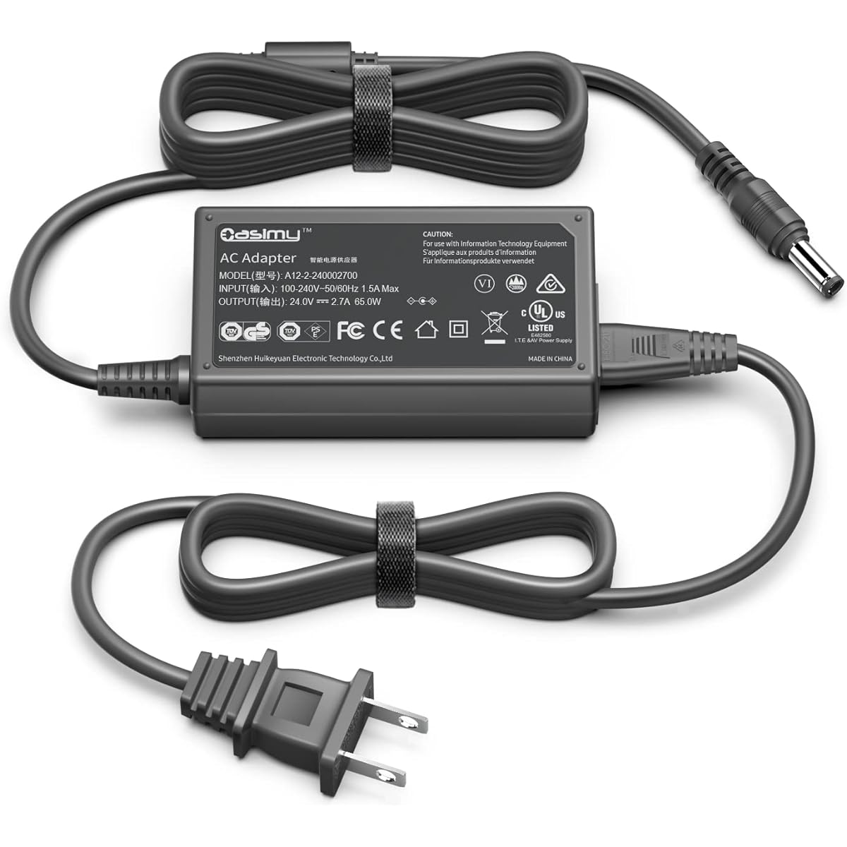 Cashmee 24V AC Adapter Charger Compatible with Tobii Dynavox I-Series+ I–15+ I15 12002017 I–12+ I12+ I12+ ETR-01 12003611 ETR-02 CE0560 W5M-TDI12A 5534A-T DI12 LED Tech. ATM065-A240 2.71A Power Supply