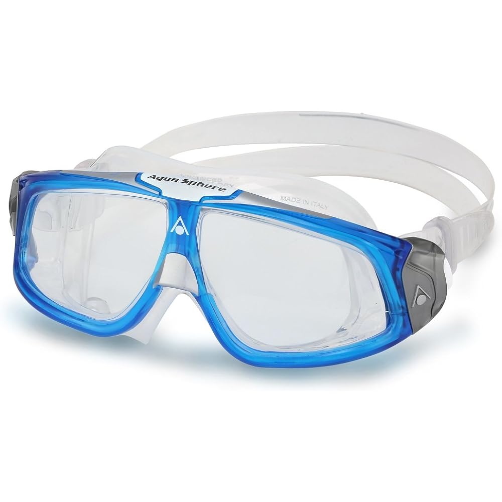 Aqua Sphere Swimming Goggles SEAL 2.0 BLUE/WHITE CLEAR LENS Asian Fit 176300 176300