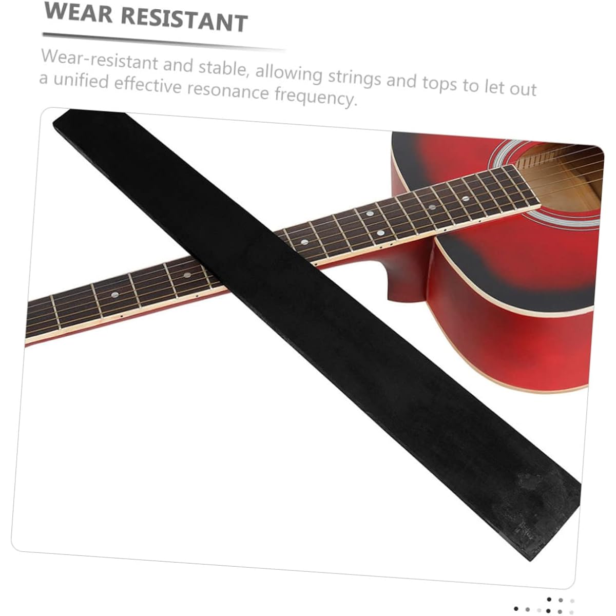 VICASKY 4pcs Guitar Black Wood Fretboard Acoustic Guitar Accessories Guitar Board Tool Guitar Repair Parts Guitar Accessories Guitar Fretboard Ebony Tools