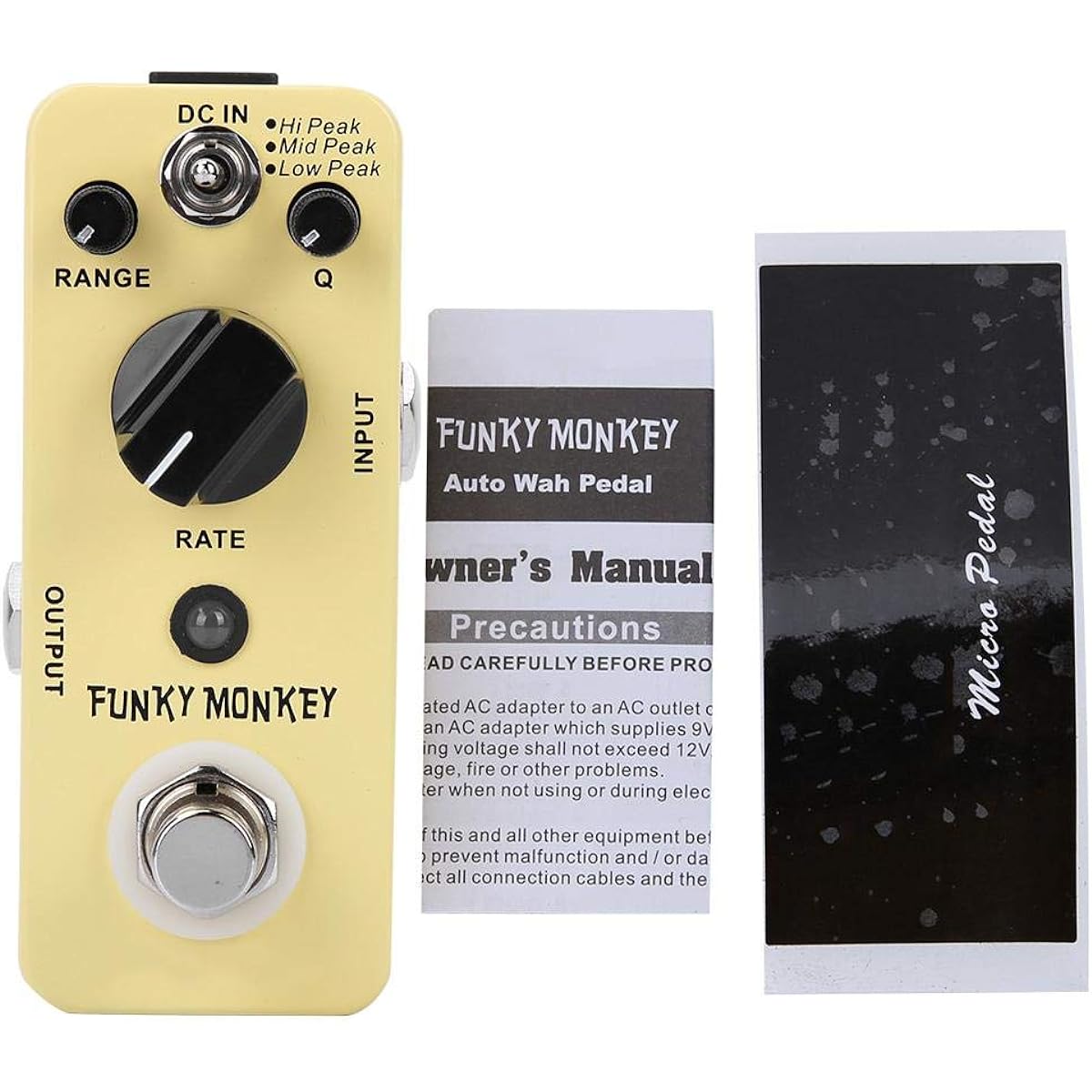 Wah Guitar Effect Pedal, DC 9V True Bypass 3 Modes Guitar Effect Pedal with Sticker, Portable for Musical Instrument Guitarist Enthusiasts