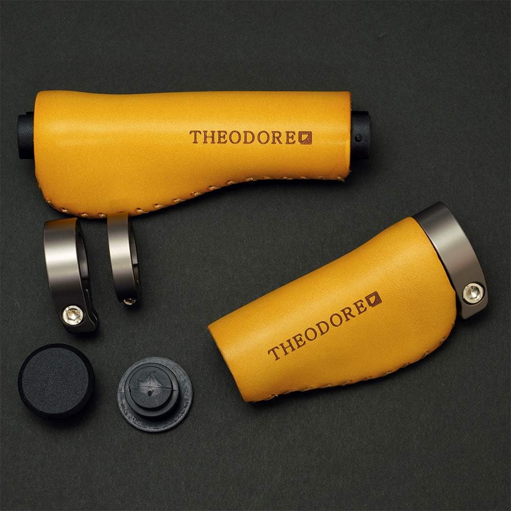 THEODORE Shift Grip Bicycle Grip Italian Genuine Leather 138/96mm