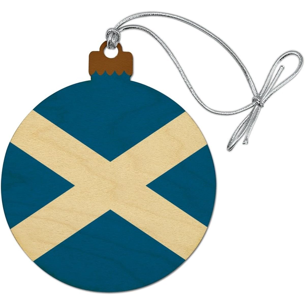 Scotland Scottish Flag Wood Christmas Tree Holiday Ornament