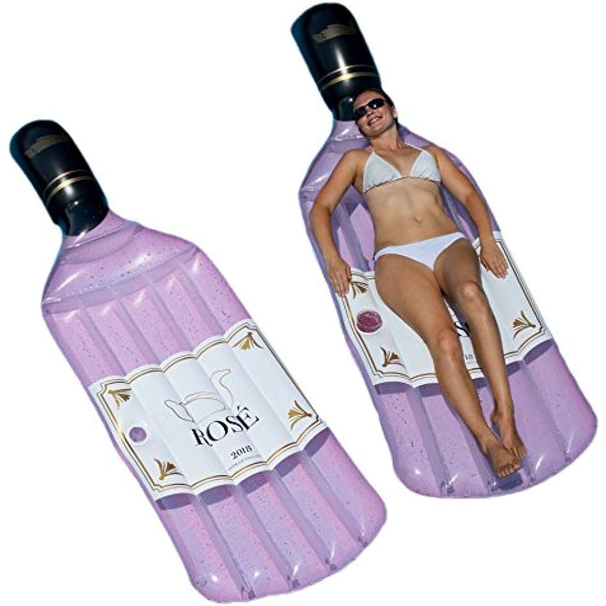 Swimline Bottle of Rose Swimming Pool Float 2-Pack