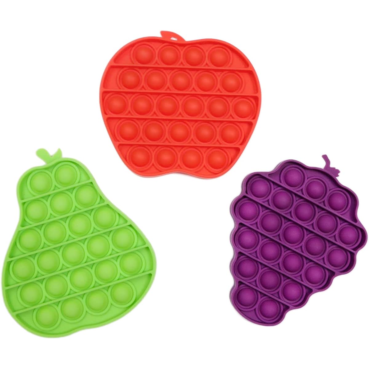 Holster Brands HB Silly Bubble Push Pop Toy, Fun Fidget and Sensory Silicone Toy for Kids and Adults (Fruit)