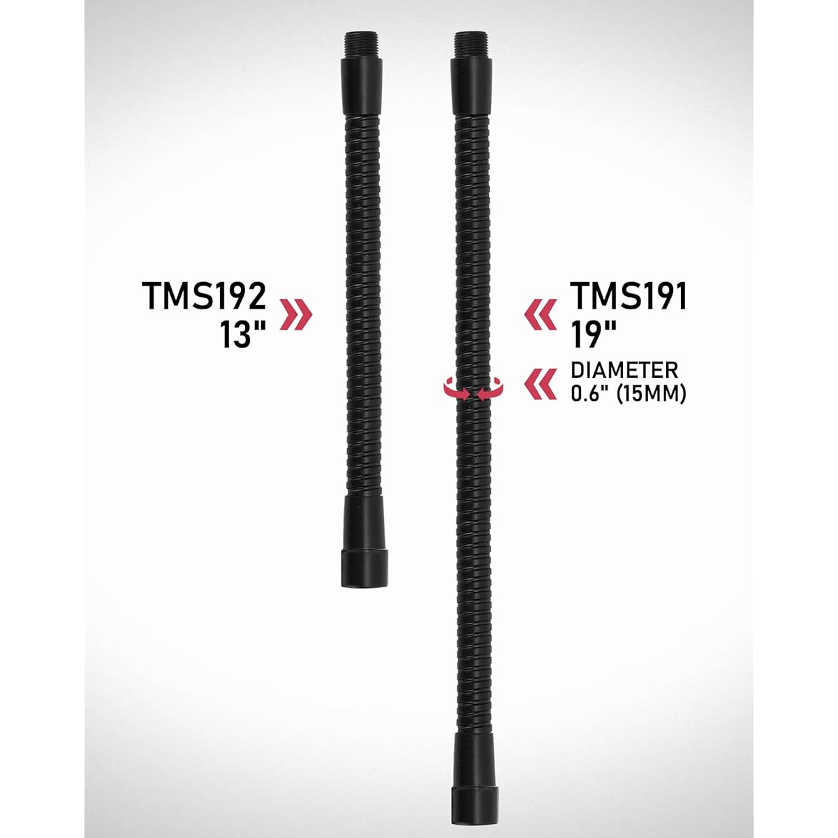 Angksorm TMS191 Heavy Duty 19" Flexible Long Gooseneck Microphone Mount Stand Extension Arm