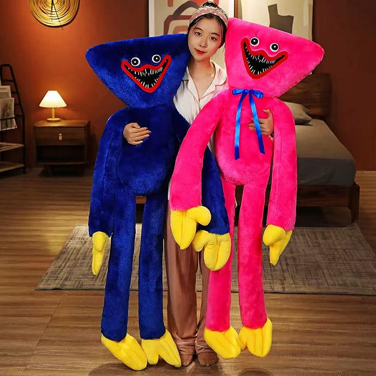 Extra Large 160CM Poppy Playtime Huggy Waggy Plush Toy Cartoon Plush Monster Horror Stuffed Game Fan Gift for Kids and Fans (Blue)