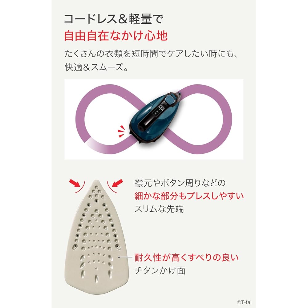 Tefal Cordless Steam Iron (Jet Steam Max 90g/min) "Free Move Mini" FV6430J0